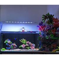 Tanque de Agua de Mar de Alta Calidad con Paisajismo de Coral Simulado, Escondite para Peces y Camarones, Escenario de Fondo Marino