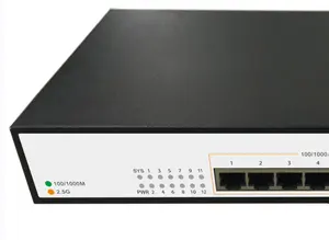 12-Port 8*2.5G 4*10G SFP + 2.5G Switch120gbps Layer-2 Core 10G Pengalih Jaringan Uplink 10Gb Kartu Lan
