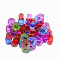 Dés en acrylique transparent personnalisés D6 16mm 20mm carrés avec impression de logo pour l'enseignement