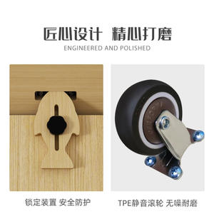 บ้านสัตว์เลี้ยงทรงกลม เฟอร์นิเจอร์แมว บ้านหนูแฮมสเตอร์ เฟอร์นิเจอร์แมว ไม้เนื้อแข็ง เตียงล้อแมวในร่ม - Product Image 5