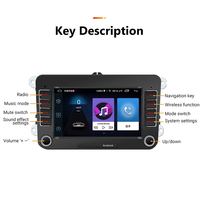 Autoradio Android 15 7 pouces sans fil Carplay 2 DIN Bluetooth FM RDS pour Volkswagen/Passat/Polo/Golf 5 6/Touran Lecteur DVD de voiture Android VW