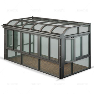 Chine Vente en gros Serre double en verre <span class=keywords><strong>Solarium</strong></span> Aluminium Salle de soleil Cour de jardin Balcon Salle de soleil Salle de verre Toit en verre - Product Image 1