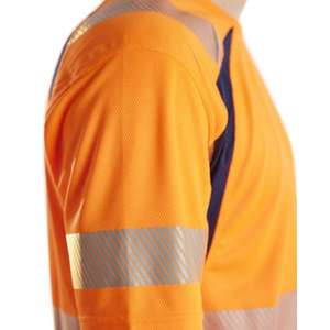 BLAKLADER - 3397101353894XL <b>Hi</b>-<b>Vis</b> UV-protected T-shirt <b>Orange</b>/Navy blue - EAN 7330509655245 <b>HI</b>-<b>VIS</b> WORKWEAR - Product Image 4