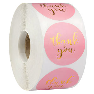 Étiquettes adhésives imperméables en papier kraft, autocollants de remerciement, étiquettes de scellage pour cadeaux, rondes de 1 pouce, 500 pièces, fabricant - Product Image 4