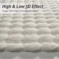 Tapis en fausse fourrure de lapin moelleux de haute qualité, design moderne, rose uni, doux, lavable, respectueux de l'environnement, adapté aux animaux domestiques, pour salon et chambre