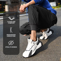 Scarpe Casual Unisex con Rialzo Interno ODM OEM, Sneakers Traspiranti in Microfibra per Uomo e Donna, Nere e Bianche