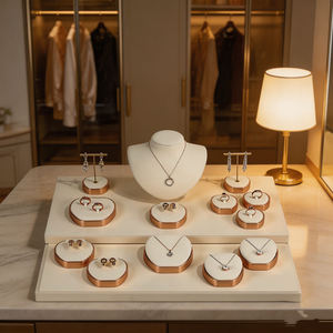 Custom Microfiber Modern Jewelry Tray Organizer Premium Display Container for Bracelet <b>Necklace</b> <b>Ring</b> Earrings - Product Image 3