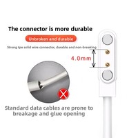Cable de Carga Magnético con Imán Potente para Teléfonos Infantiles, Relojes Inteligentes, Vasos Mezcladores, Cable de Datos Recto de 2.54mm/3.5mm/4.00mm/7.62mm