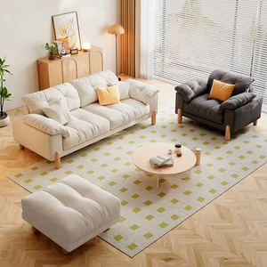 Sofá Moderno, Cómodo, Elegante, Duradero y de Lujo, Personalizado, de Tela Crema, Minimalista, Multiplaza, para Salas de Estar - Product Image 1