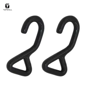 1 Zoll 25mm PVC/PE Kunststoff schwarz beschichtetes Dreieck S Haken für Ratschen bänder