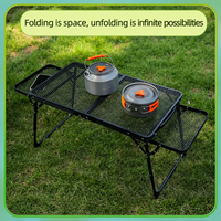 Ensemble table et chaises pliantes en maille pour camping, barbecue, pique-nique, pliable, portable, léger, mobilier d'extérieur populaire