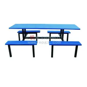 High Quality Large Size Restaurant Glass Fiber Table and Chair Dining Table and Chair Set for School Canteen Furniture