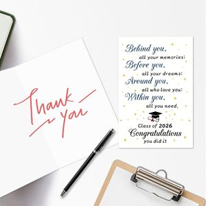 Tarjetas de Felicitación Rectangulares Personalizadas con Sobres para Graduación y Cumpleaños 2026, Impresión <span class=keywords><strong>Te</strong></span> <span class=keywords><strong>Mu</strong></span> para Amigos y Compañeros de Clase - Product Image 5
