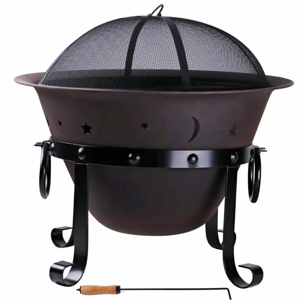 Outdoor Bbq Camping Custom Vuurplaats Kom Ronde Vierkante Draagbare Houtskoolbrandende Metalen Vuurkorf