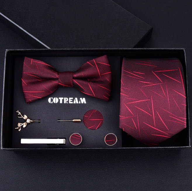2022 высокое качество Новое поступление набор галстуков дизайн для женщин мужчин галстуки из полиэстера шелковая Подарочная коробка набор галстуков