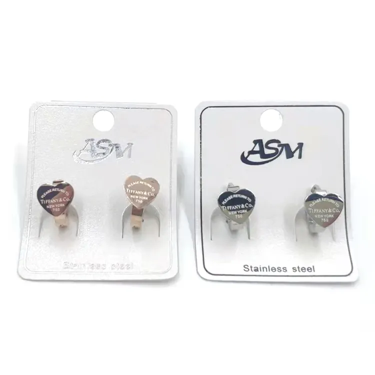 New Design Heart Shape Earrings Cute Mini Stainless Steel Hoops Earrings for Women Wedding Jewelry