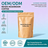 Café aux champignons Reishi OEM ODM Marque Privée Mélange de Boisson Instantanée Énergie Naturelle pour Autres Compléments Santé
