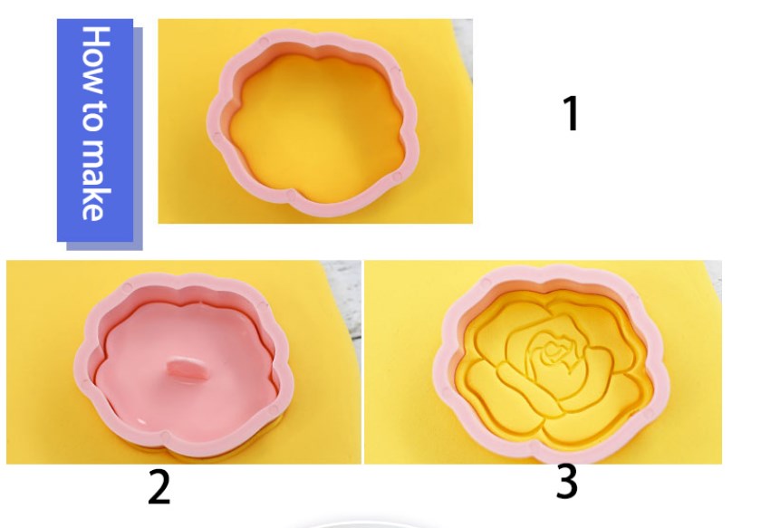 8 Pcs/set Cookie Cutters Plastic 3D Flower Shape Cartoon