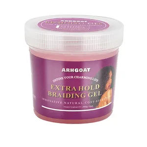 ARHGOAT OLIVENÖL NATÜRLICHE FORMEL EXTRA HOLD PRIVATE LABEL BRAID GEL FÜR ALLE HAARTYPEN KANTEN KONTROLLE