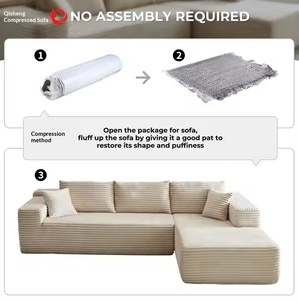 Divano a Compressione Monopezzo in Spugna Senza Telaio, Modulo Poltrona Divano a L Sottovuoto, Moderno e Semplice, per <span class=keywords><strong>Soggiorno</strong></span> - Product Image 3