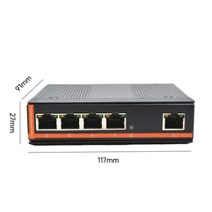 OEM/ODM Poe Switch 4 8 12 Ports GRX-ISY1205T Industrial Gigabit 5-port Switch Ethernet Fiber Poe IEEE802.3af At Suitable CCTV