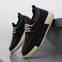 Chaussures de Marche Athlétiques Décontractées Tendance pour Hommes, Respirantes, Semelle en Caoutchouc Antidérapante, Tige Souple en PU, Fermeture à Lacets pour Toutes Saisons
