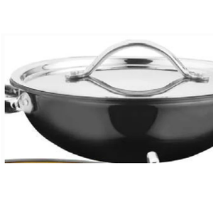Poêle Kadai de Luxe en Aluminium Anodisé Rigide, Anti-Rayures, Robuste pour la Cuisine Quotidienne, les Plats Mélés et les Currys - Product Image 2