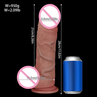 Gode féminin réaliste en silicone liquide super épais grand jouet sexuel pour adulte pour plug anal et boxe Super grand cadran