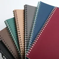 Carnet à spirale personnalisé en papier d'art imprimé en couleur, couverture kraft, format A4, 120 pages, pour le bureau et l'école