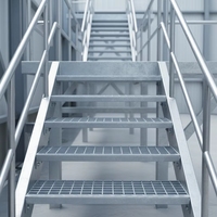 Grille en acier galvanisé durable, anti-corrosion, pour escalier extérieur, marche d'escalier d'entrepôt, plateforme industrielle, garantie 3 ans