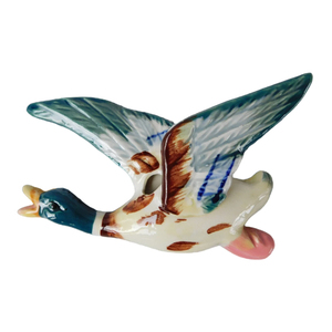 Décoration animale en céramique personnalisée en gros, style mid-century, oiseau volant, oie, jardinière murale, poches, canard colvert, plaques murales - Product Image 4