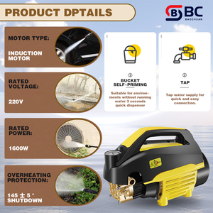 เครื่องฉีดน้ำแรงดันสูงแบบพกพา 220v สำหรับใช้ในบ้านและรถยนต์ รุ่น BC121706 - Product Image 5
