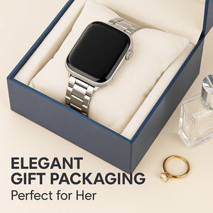 Bracelet en acier inoxydable à maillons de trèfle RYB, bracelet de montre en métal pour <span class=keywords><strong>Apple</strong></span> <span class=keywords><strong>Watch</strong></span>, bracelet pour iWatch série 10 9 8 7 6 5 <span class=keywords><strong>Se</strong></span> - Product Image 6