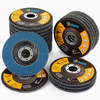 Siap Kirim SATC 200PCS 4-1/2" Zirconia Flap Discs 40/60/80/120 Set Campuran Grit untuk Pengamplasan Kayu Logam Plastik dengan Mesin Gerinda Sudut.