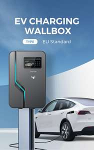 เครื่องชาร์จรถยน<span class=keywords><strong>ต</strong></span>์ไฟฟ้าแบบติดผนัง 7kW-22kW, 230V/400V ได้รับการรับรองมาตรฐาน CE/TUV ชนิดที่ 2 OCPP1.6J IP65 หน้าจอ LCD 4.3 นิ้ว สำหรับใช้ในที่พักอาศัยและเชิงพาณิชย์ - Product Image 5