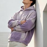 Hoodie oversize délavé à l'acide, coupe épaule tombante, article tendance, hoodies délavés à la pierre