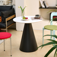 Table de négociation de luxe nordique, table basse ronde moderne et minimaliste pour hôtel, maison, petite unité, balcon, loisirs