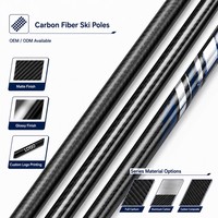 Série de bâtons de ski Zeroring OEM en fibre de carbone et aluminium, bâtons de neige personnalisés avec logo, vente en gros, usine