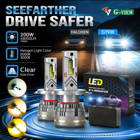 Ampoule de phare LED professionnelle 200W 48000LM G19W 9-60V 6000K avec driver externe compatible Canbus, allumage instantané pour voiture