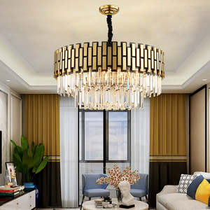 New Arrival Rectangle <b>Led</b> K9 Crystal Hanging <b>Light</b> Living <b>Room</b> Stainless Steel Black Chandelier Lighting - Product Image 5