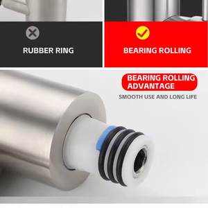 Robinet de cuisine moderne chromé à trou unique, robinets d'évier rotatifs montés sur le pont avec vanne en céramique, fonction robinet à eau - Product Image 5