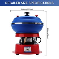 Polisseuse vibrante à tambour en caoutchouc PU de 3 kg, machine de polissage vibratoire pour bijoux, pierres précieuses et roches