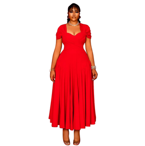 <span class=keywords><strong>Abito</strong></span> aderente a pieghe elegante con scollo lungo a collo lungo e <span class=keywords><strong>lunga</strong></span> e Maxi <span class=keywords><strong>abito</strong></span> da donna - Product Image 2