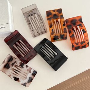 Pince à cheveux carrée en plastique de 10 cm pour femme, motif léopard, nouvelle collection, pour usage quotidien, barrette pour queue de cheval - Product Image 1