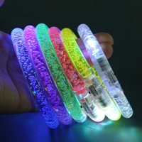 Bracelets clignotants à LED Bracelet à bulles lumineux multicolore avec changement de couleur pour soirée néon