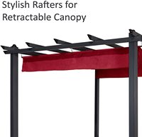 Pergola de jardin en aluminium et acier avec toit à lames, 9 x 9 pieds, pour piscine, patio, gazebo