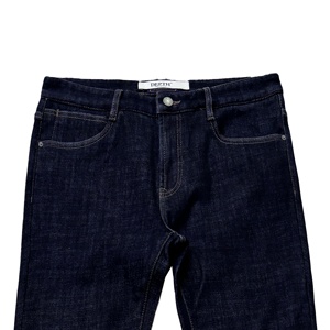 جينز رجالي عالي الجودة للأعمال، تصميم شتوي سميك مخصص، رسمي بخصر متوسط، غسيل داكن، ثقيل الوزن، بسحاب أمامي، ODM - Product Image 3