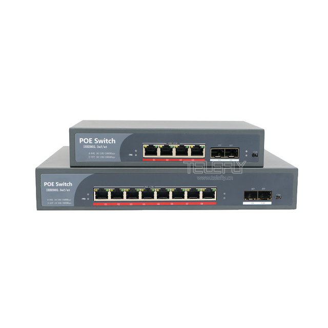 High Power Poe Injector Gigabit Network Switch with 4 8 10 16 24 Ethernet Port From Original Factory Since 2012