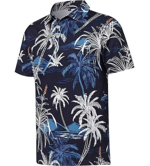 Groothandel Ademend Snel Droog Lichtgewicht Vrijetijdsbesteding Golfpoloshirts Oem Logo Design Luxe Polyester T-Shirt Voor Mannen