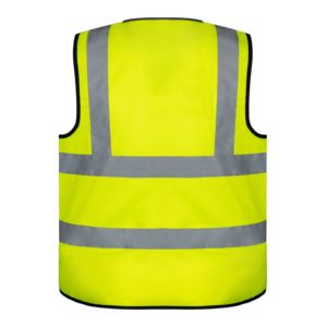 Colete de segurança personalizado do poliéster, colete de segurança do tipo en iso 20471 120g de poliéster multi cores, colete de alta visibilidade, colete amarelo hi viz para homens - Product Image 3